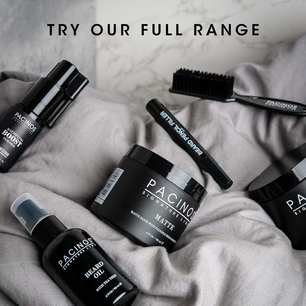 Pacinos Hair Fiber Kit - Conceal Thinning Hair Instantly with Fiber Hold Spray - Black