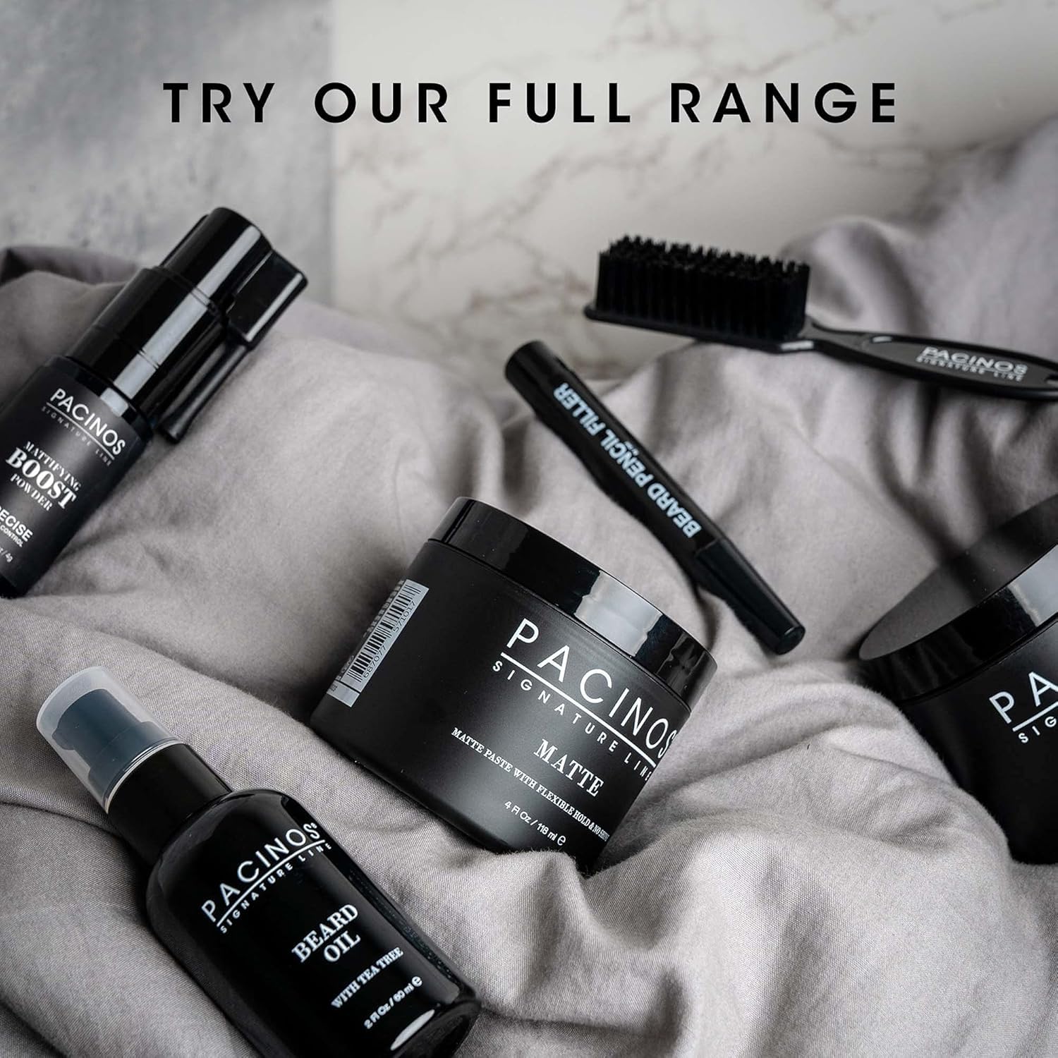 Pacinos Hair Fiber Kit - Conceal Thinning Hair Instantly with Fiber Hold Spray - Black